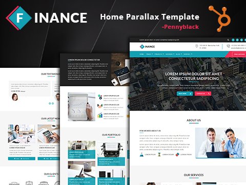 Finance – Parallax Home Page Template