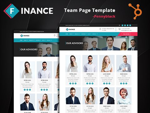 Finance – Team Details Page Template