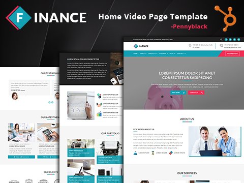 Finance – Video Home Page Template