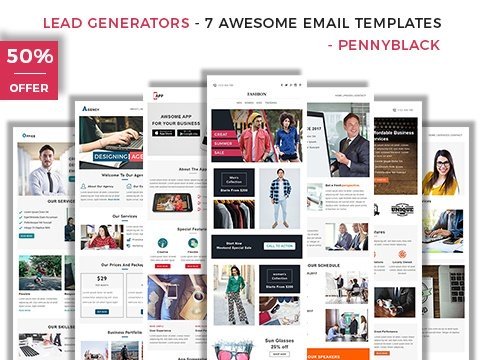 Lead Generators – 7 Responsive Email Templates