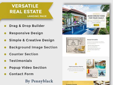 Versatile Real Estate Landing Page Template