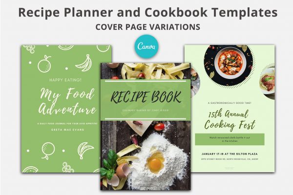 Recipe Planner Canva Templates Pennyblack Templates