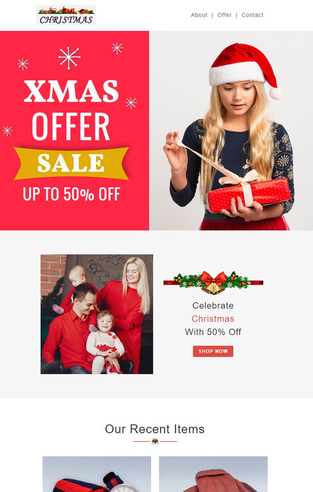 Christmas Multipurpose Responsive Email Templates | Pennyblack Templates